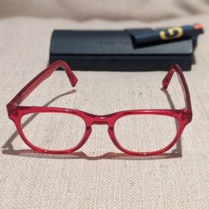 Warby parker preston frames in red maraschino